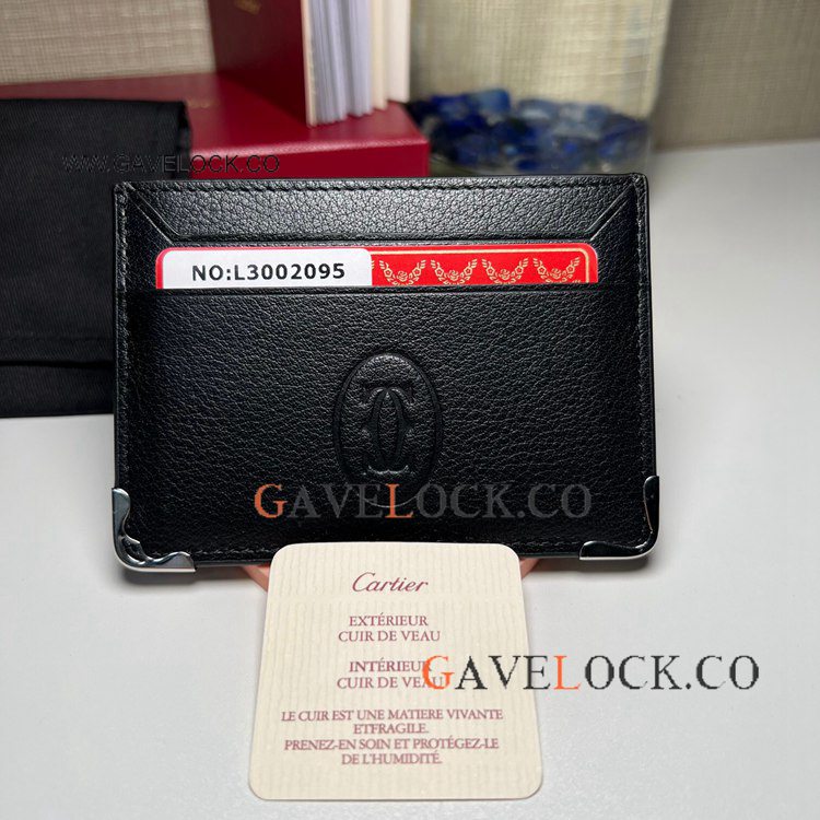 AAA Replica Cartier Must de Men Credit Card Holder Black